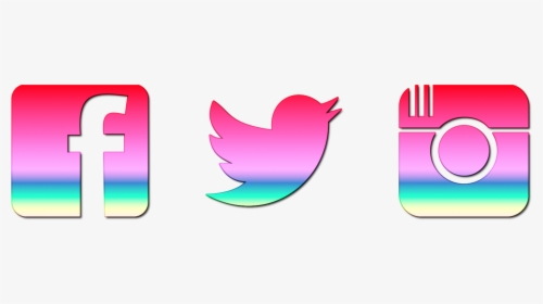 Transparent Pink Facebook Logo Png - Facebook Instagram Twitter Logo Png, Png Download, Free Download