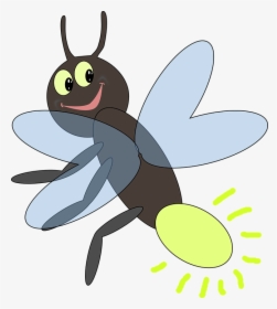 Firefly, Bug, Lightning, Insect, Smile, Backyard, Yard - Clip Art Lightning Bug, HD Png Download, Free Download