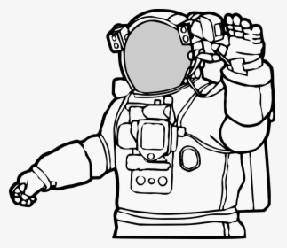 Astronaut, Cosmonaut, Space, Spaceman - Astronaut Clip Art Black And White Png, Transparent Png, Free Download