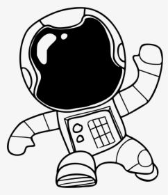 Transparent Space Man Png - Spacesuit Clipart Black And White, Png Download, Free Download
