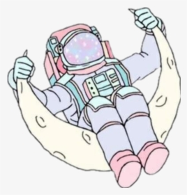 Astronaut On Moon Aesthetic, HD Png Download, Free Download
