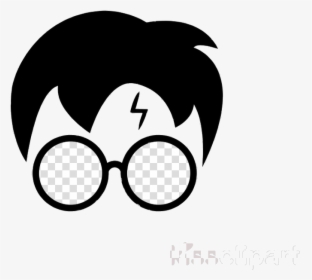 Harry Potter Glasses Pusheen Cat Transparent Clipart - Harry Potter Black And White Clipart, HD Png Download, Free Download