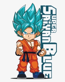 Chibi Ssb Goku - Vegeta Super Saiyan Blue Chibi, HD Png Download, Free Download