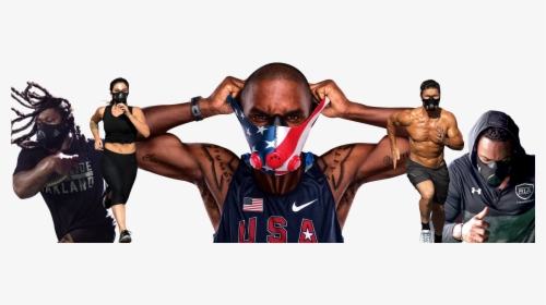 Collage Of Athletes Wearing Training Masks - Face Mask, HD Png Download, Free Download
