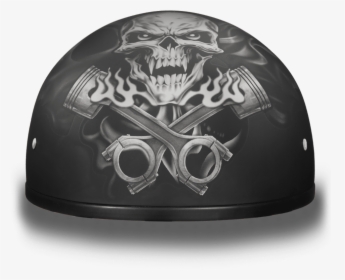 T Pistol Skull Cap Helmet"  Class= - Motorcycle Helmets Skull, HD Png Download, Free Download