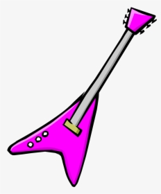 Club Penguin Pink Guitar Clipart , Png Download - Club Penguin Electric Guitar, Transparent Png, Free Download