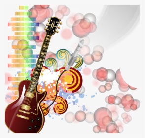 Sound Pink Microphone Guitar Vector Acoustic Clipart - Bass Guitar, HD Png Download, Free Download