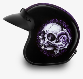 Open Face Motorcycle Helmet With Skulls, HD Png Download, Free Download