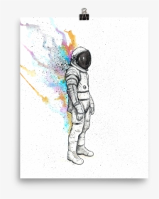Rainbow Astronaut No - Astronaut Kid Graffiti, HD Png Download, Free Download