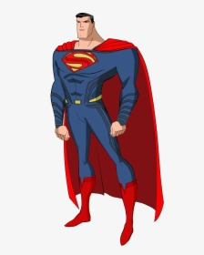 Junkyard Drawing Superman Transparent Png Clipart Free - Superman Justice League Cartoon, Png Download, Free Download