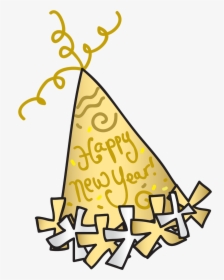Party Hat Happy New Year Clipart Years Eve Transparent - Happy New Year Party Hat Clipart, HD Png Download, Free Download
