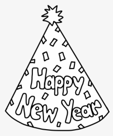 Clip Art New Years Hat Clip Art - Happy New Year Hat Coloring Pages, HD Png Download, Free Download