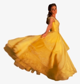 Belle Beast Dress Costume Cosplay - Emma Watson Full Body, HD Png Download, Free Download