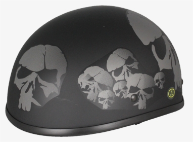 Skull Black Low Profile Helmet"  Class="lazyload Lazyload - Skull, HD Png Download, Free Download