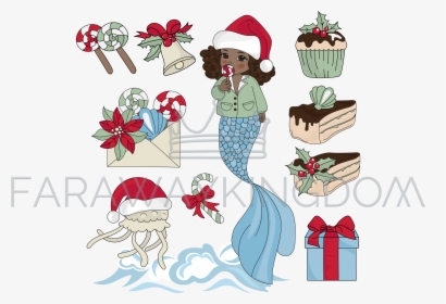 Christmas Mermaid, HD Png Download, Free Download