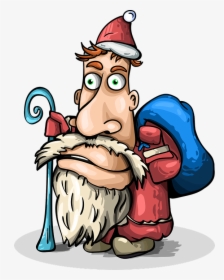 Santa Claus, New Year"s Eve, Christmas, Gifts, Blue - Cartoon, HD Png Download, Free Download
