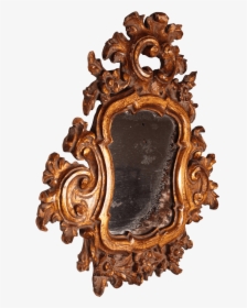 Carved Gilt Mirror - Antique, HD Png Download, Free Download
