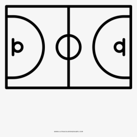 Basketball Court Coloring Page - Basketball Court Icon Png, Transparent Png, Free Download