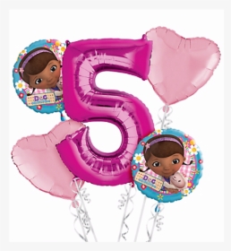 Doc Mcstuffins 5th Birthday Balloon Bouquet 5pc - Toy Story 5th Birthday, HD Png Download, Free Download