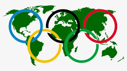Download Olympic Rings Png Clipart - Blue World Map Vector Png, Transparent Png, Free Download