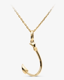 Yellow Gold Fisherman Fish Hook Jewelry - Golden Fish Hook Necklaces, HD Png Download, Free Download