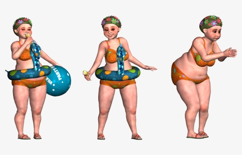 Swimmer, Plus Size, Woman, Leisure, Overweight, Obese - Obesity, HD Png Download, Free Download