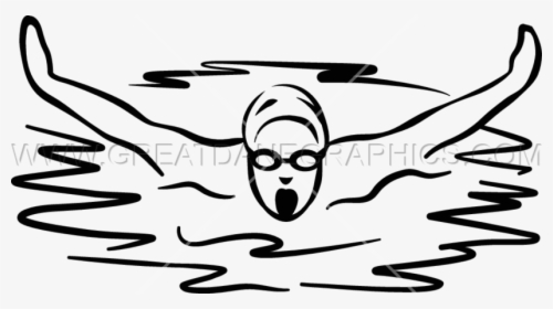 Black And White Swimmer Png - Swimmer Clipart Black And White, Transparent Png, Free Download
