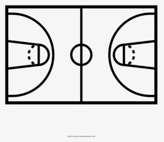 Basketball Court Coloring Page - Basketball Court Icon, HD Png Download, Free Download