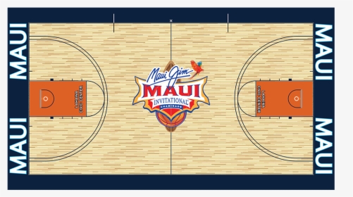 Maui Jim Maui Invitational Gym Floor Design, Basketball - Gym Floor Design, HD Png Download, Free Download