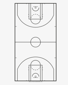 Basketball Court Coloring Page - Campo Da Basket Da Stampare, HD Png Download, Free Download