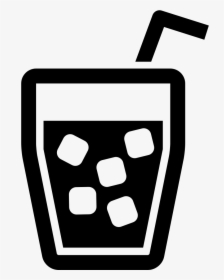 Drink Glass With Ice Cubes And Straw - Cold Drinks Logo Png, Transparent Png, Free Download