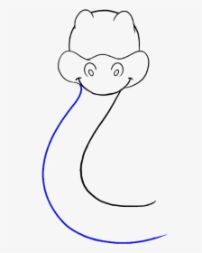 How To Draw A Cartoon Snake Easy Step - Cartoon, HD Png Download, Free Download