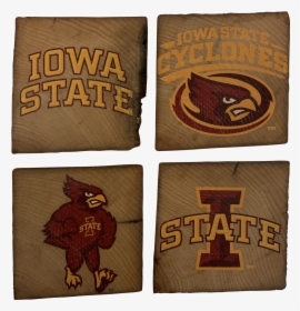 Iowa State University Reclaimed Barn Beam Coaster Set"  - Leather, HD Png Download, Free Download