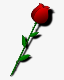 Single Rose Png - Valentines Day Cartoon Roses, Transparent Png, Free Download