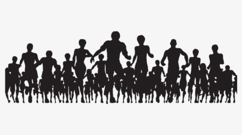 People Running Silhouette Png Picture Royalty Free - Group Running Silhouette Png, Transparent Png, Free Download