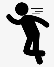Man Silhouette Running Escaping - Person Escaping Png, Transparent Png, Free Download