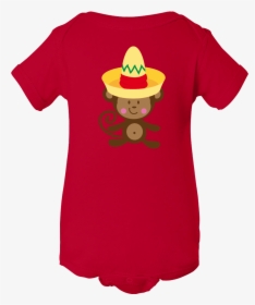 Cinco De Mayo Monkey Infant Creeper Has Big Yellow - Anime Babies Cloth, HD Png Download, Free Download