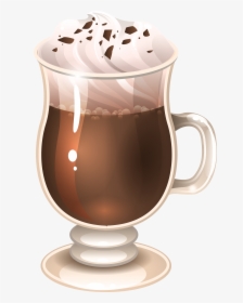 Glass Of Coffee Latte - Coffee Latte Clipart, HD Png Download, Free Download
