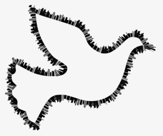 Transparent Dove Clipart Black And White - Peace Clipart Frame, HD Png Download, Free Download