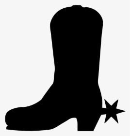 Cowboy Boot Silhouette Png Clipart , Png Download - Silhouette Cowboy Boots Clipart, Transparent Png, Free Download