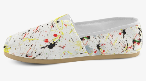 Yellow & Black Paint Splatter Women"s Casual Shoes - Craft, HD Png Download, Free Download
