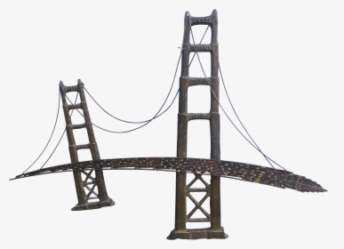 Golden Bridge Png - Golden Gate Bridge Metal Wall Art, Transparent Png, Free Download