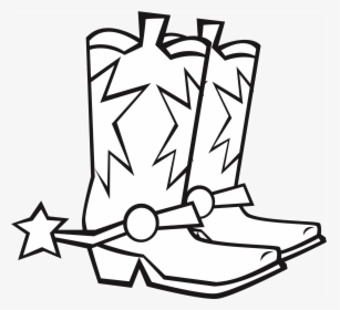Drawing Cowboy Boots Hat And Lasso Clipart, HD Png Download, Free Download
