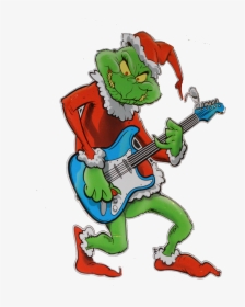 Seuss Grinch Photography Guitar How Christmas Dr Clipart - Grinch Playing An Instrument, HD Png Download, Free Download