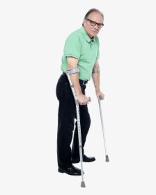 Old Man Png Image - Old Man On Crutches, Transparent Png, Free Download