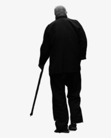 Silhouette Old Age - Old Man Silhouette Png, Transparent Png, Free Download