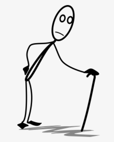 Old Man Stick Figure - Stick Figure Old Man, HD Png Download, Free Download