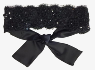 Black,clothing,bow Tie,garter,fashion - Blindfold Png, Transparent Png, Free Download