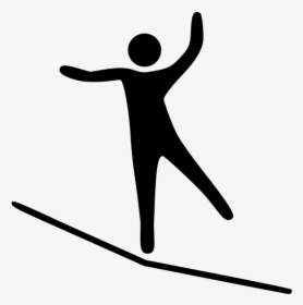Tightrope Walking Sense Of Balance Slacklining Computer - Slackline Icon Png, Transparent Png, Free Download