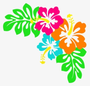 Hawaiian Flower Clip Art - Tropical Clipart, HD Png Download, Free Download